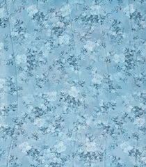 Light Blue Woven Crepe Silk Saree With Printed Floral Motifs-PS0522