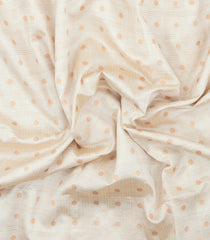 White Woven Art Tussar Silk Saree With Zari Checks & Buttas-SY0571