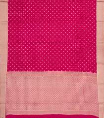 Magenta Woven Mysore Silk Saree With Floral Motifs-MS3408