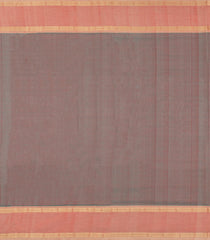Dark Peach Handloom Silk Cotton Saree With Yazhi Buttas-SC4393