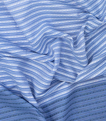 Light Blue Woven Bengal Cotton Saree With Diamond Strpies-BG1713