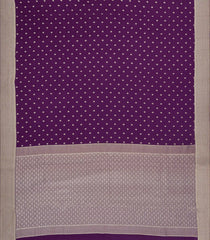 Dark Magenta Woven Mysore Silk Saree With Floral Jaal Motifs-MS3575