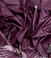 Lilac Handloom Tussar Silk Saree With Printed Tie & Dye Motifs-TU2793