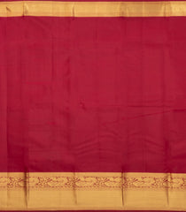 Crimson Handloom Kanchipuram Silk Saree With Meena Annam Motifs-KA14786