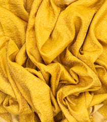 Yellow Mysore Crepe Silk Saree With Floral Vine Motifs-MS3121