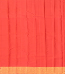 Yellow Handloom Kanchipuram Silk Saree Floral Zari Motifs & Contrast Border-KA13423