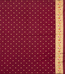 Maroon Woven Dupion Silk Saree With Buttas & Meena Borders-DS0588