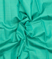Turquoise Handloom Kanchipuram Silk Saree With Stripes & Buttas-KA15952