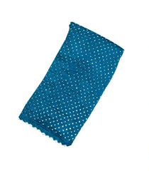 Blue Handloom Bandhej Tussar Silk Saree With Tie & Dye Motifs -TU3032