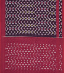 Dark Lilac Handwoven Orissa Cotton Saree With Tie & Dye Motifs-OR0914