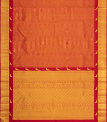 Crimson Handloom Kanchipuram Silk Saree With Floral Zari Motifs-KA16163