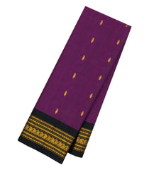 Magenta Handloom Gadwal Silk Cotton Saree With Buttas -GA0276
