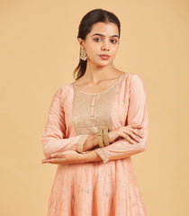 Peach Fuzz Anarkali Set