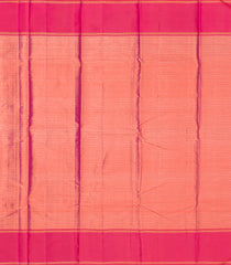 Orange Handloom Kanchipuram Silk Saree With Checks-KA12309