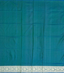 Cyan Handloom Banarasi Silk Saree With Floral Buttas-BE1496