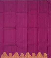 Bottle Green Handloom Korvai Kanchipuram Silk Saree With Buttas-KA12217