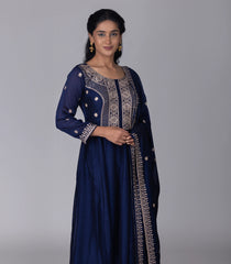 Navy Blue Festive Embroidered Anarkali Se-RC5600