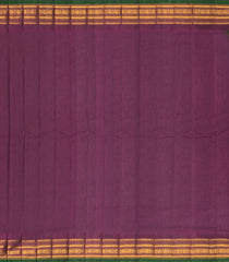 Bottle Green Handloom Gadwal Silk Cotton Saree With Buttas & Contrast Border-GA0223