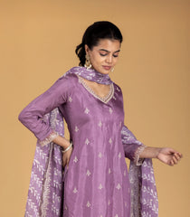 Lavender Embroidered Festive Kurta Set-RC5621