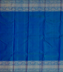 Cyan Handloom Kanchipuram Silk Saree With Kamalam Buttas-KA12382