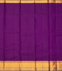 Dark Purple Handloom Kanchipuram Silk Saree With Yazhi Buttas-KA12378