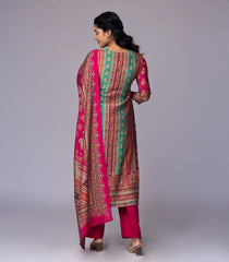 Pink Printed Festive Kurta Set-RC5583