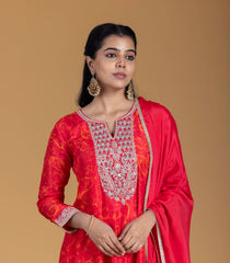Bright Pink Embroidered Anarkali Set-RC5622