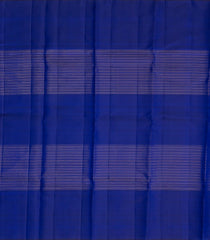 Blue Handloom Kanchipuram Silk Saree With Stripes & Yazhi motifs-KA12397