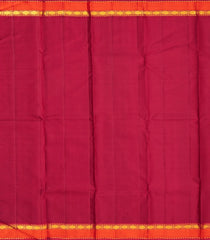 Maroon Handloom Kanchipuram Silk Saree With Contrast Border-KA12284