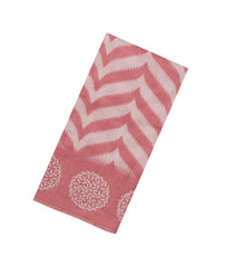 Peach Printed Synthetics Linen Saree With Embroidery Border-BL5317