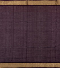 Black Handloom 9 Yards Silk Cotton Saree With Zair Checks & Buttas-SC4098