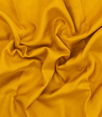 Yellow Woven Blended Viscose Saree With Zari Checks & Contrast Border-5508