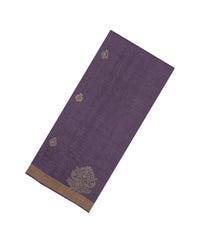 Lilac Woven Tussar Silk Saree With Peacock Buttas-TU3275