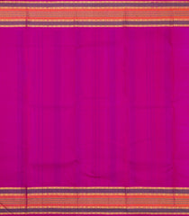 Lemon Yellow Handloom Korvai Kanchipuram Silk Saree With Checks-KA14885