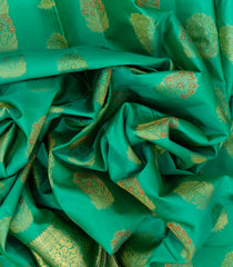 Aquamarine Handloom Kanchipuram Silk Saree With Meena Buttas-KA13328