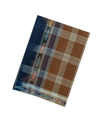 Brown Woven Kadappa Cotton Saree With Checks-KN0716