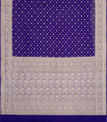 Purple Woven Banarasi Khaddi Georgette Silk Saree With Floral Vine Motifs-BE1955
