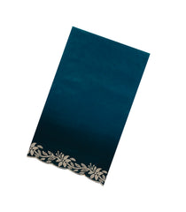 Teal Synthetic Fendy Saree With Stone Border-BL5437