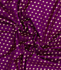 Purple Woven Blended Satin Saree With Floral Zari Motifs-BL6002