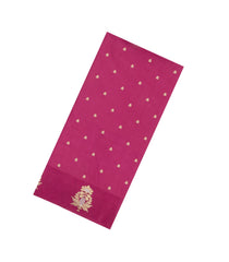Magenta Woven Art Dupion Saree With Floral Zari Buttas-BL5940
