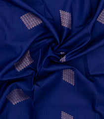 Blue Handloom Soft Silk Saree With Diamond Floral Buttas-SO4416