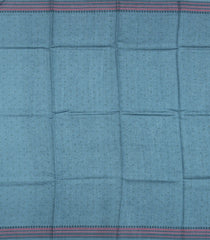 Steel Blue Pure Tussar Silk Saree With Printed Floral Motifs-TU3719