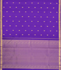Purple Handloom Kanchipuram Silk Saree With Zari Buttas-KA16347