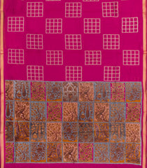 Pink Printed Art Chanderi Saree With Zari Border-BL5018