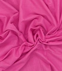 BubbleGum Pink Handwoven Bengal Cotton Saree With Beige Border-BG1503