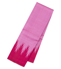 BubbleGum Pink Handloom Korvai Kanchipuram Silk Saree With Silk Temple Border-KA16702