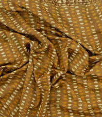 Beige Handloom Chanderi Cotton Saree With Printed Motifs-CC1365