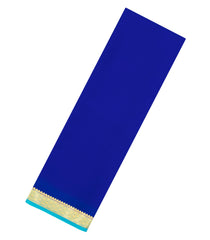 Blue Woven Mysore Silk Saree With Contrast Zari Border-MS3326