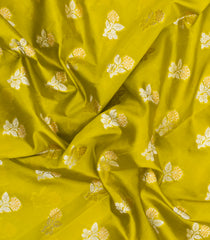 Light Green Woven Banarasi Chiniya Silk Saree With Buttas & Contrast Border-BE1749