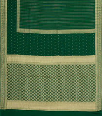 Green Woven Mysore Silk Saree With Zari Stripes-MS3517